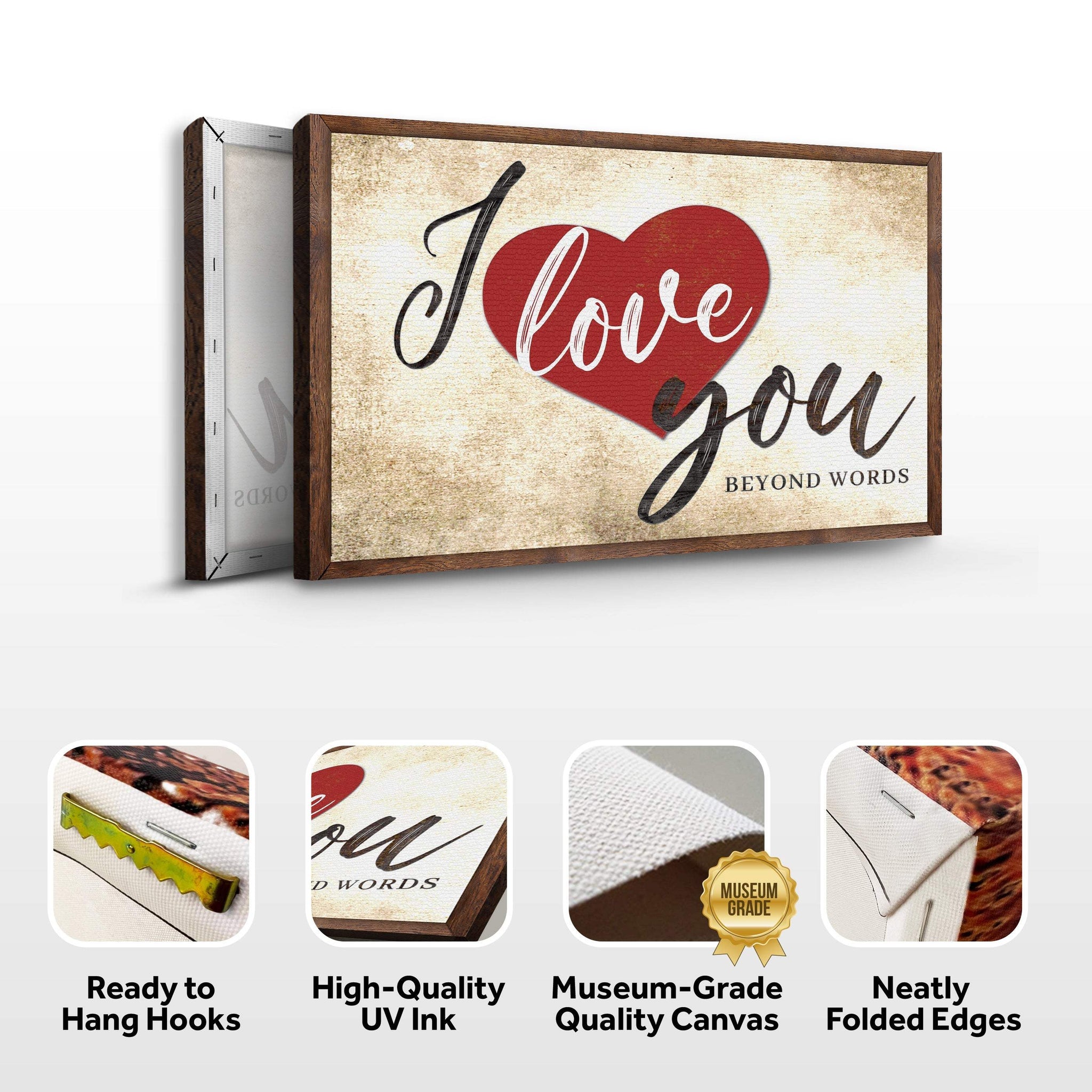 Valentine Beyond Words Sign - Tailored Canvases - Flyclothing LLC