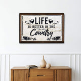 Life Is Better In The Country Sign - Tailored Canvases - Flyclothing LLC