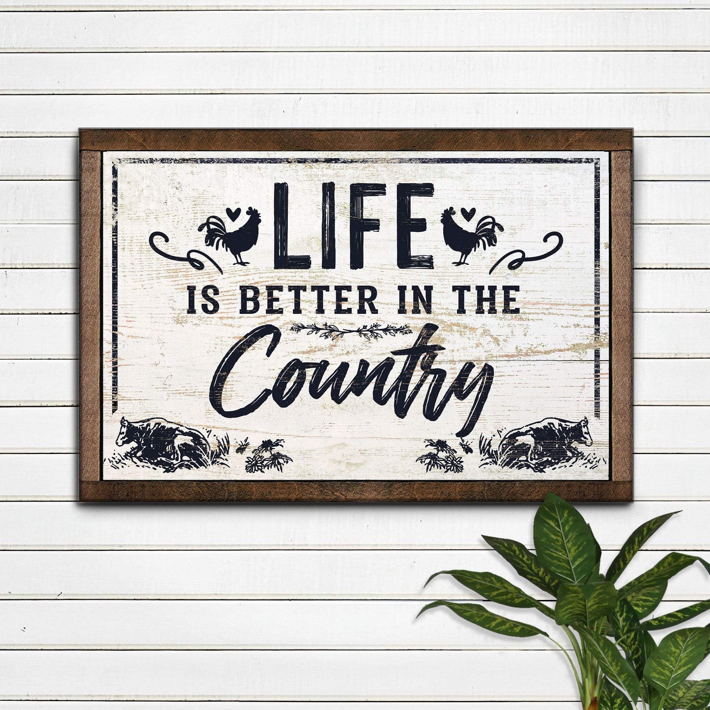 Life Is Better In The Country Sign - Tailored Canvases - Flyclothing LLC
