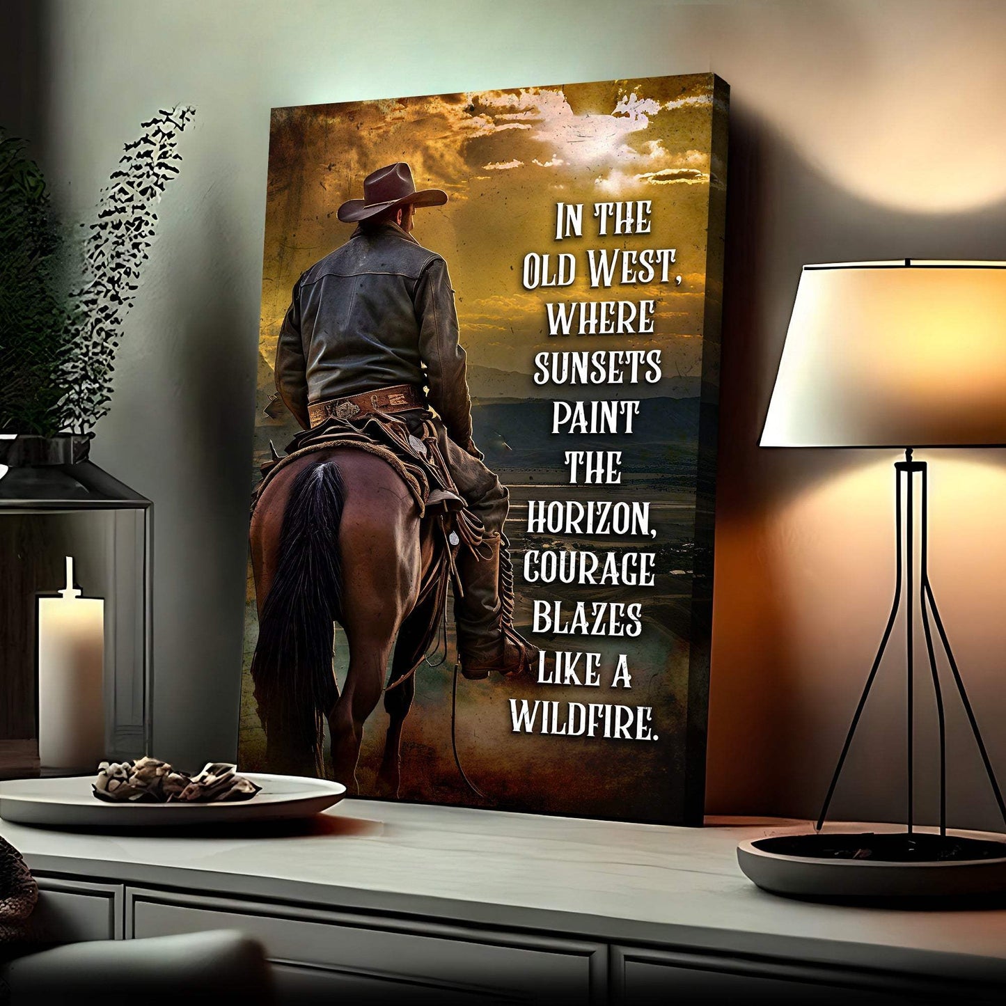 Like A Wildfire In The Old West Sign - Tailored Canvases - Flyclothing LLC