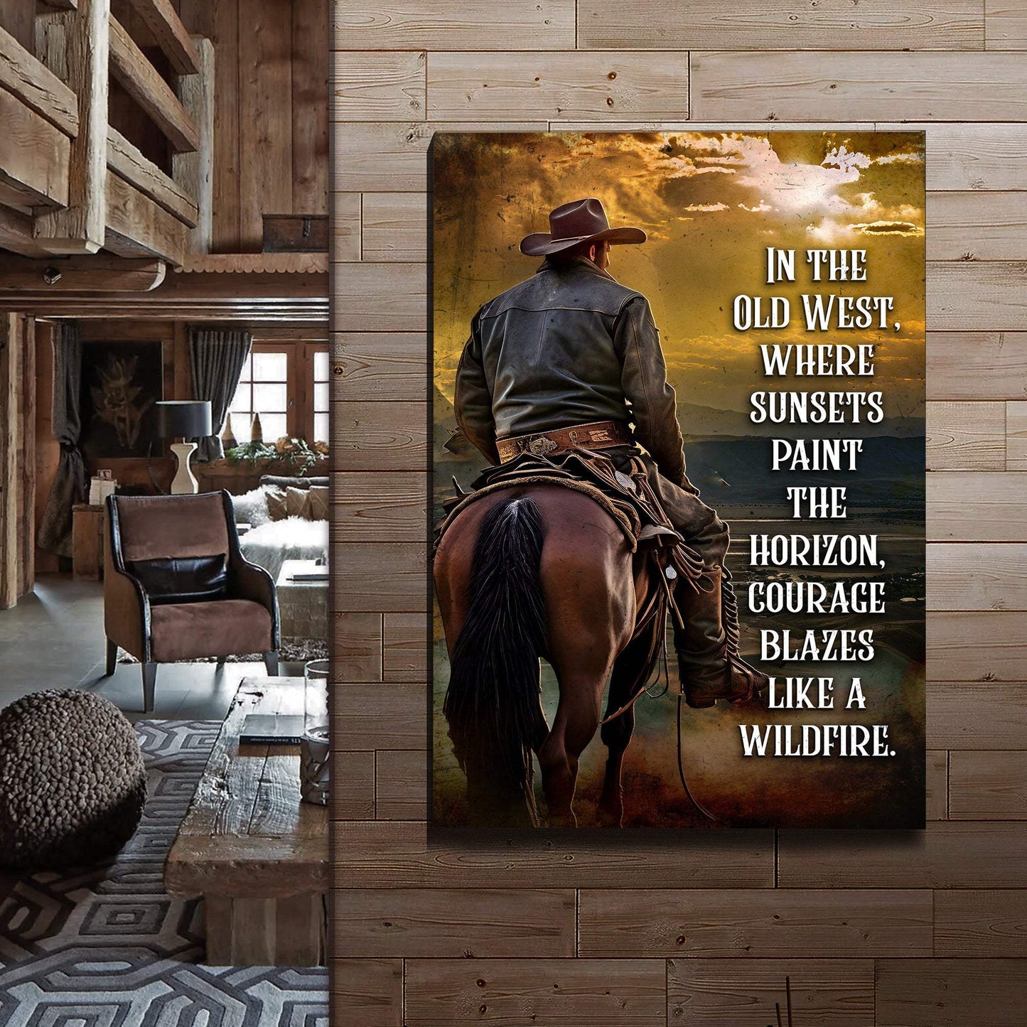 Like A Wildfire In The Old West Sign - Tailored Canvases - Flyclothing LLC