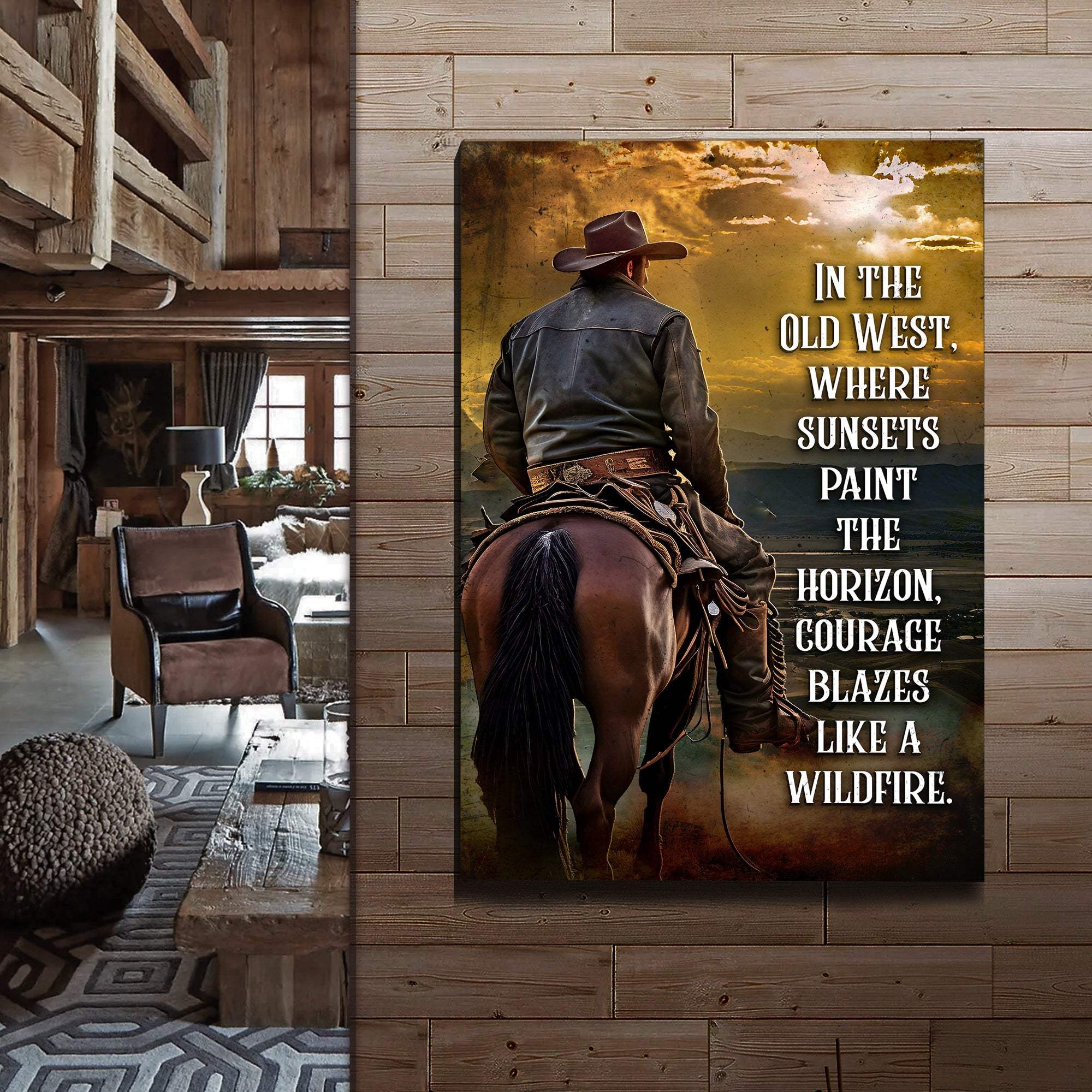 Like A Wildfire In The Old West Sign - Tailored Canvases - Flyclothing LLC