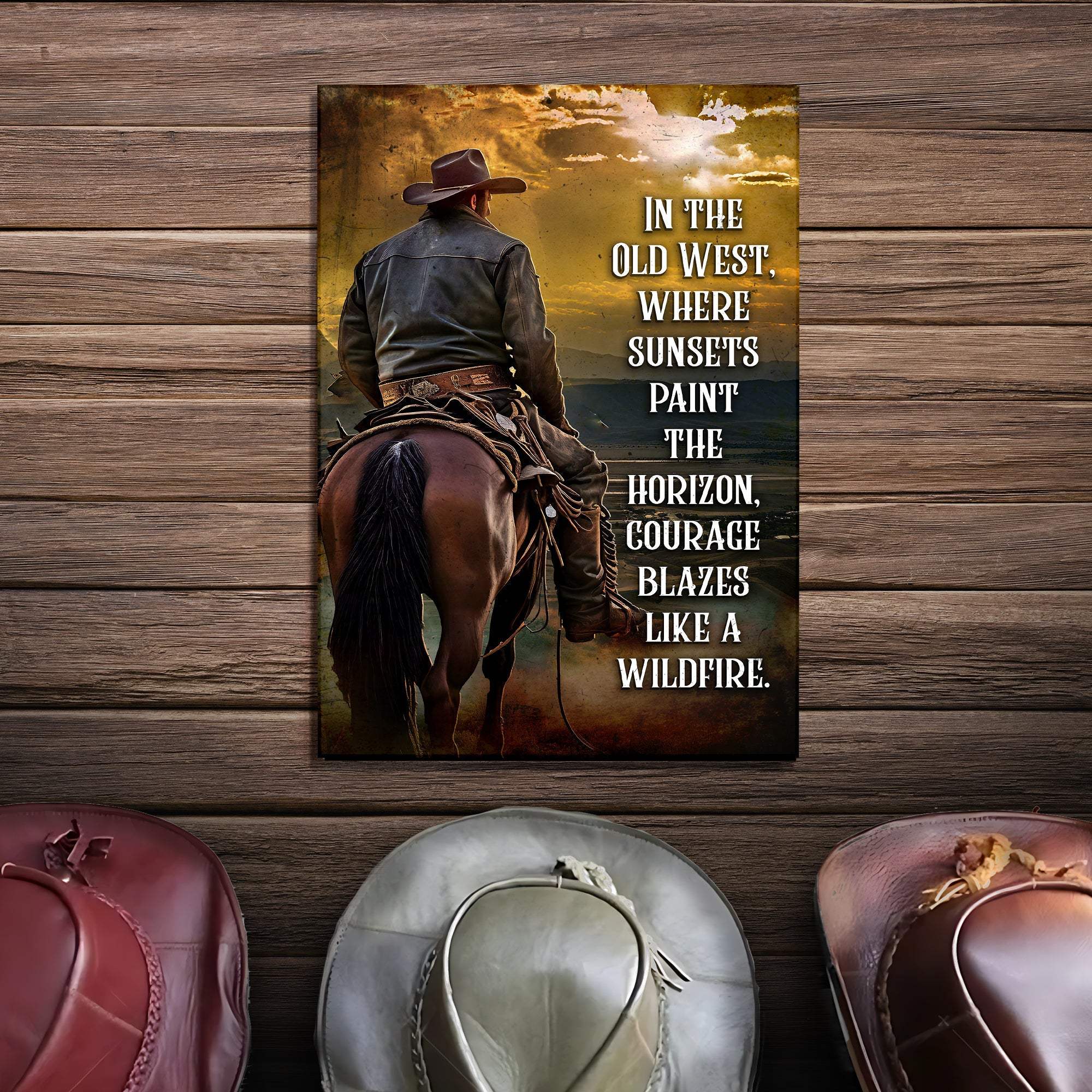 Like A Wildfire In The Old West Sign - Tailored Canvases - Flyclothing LLC