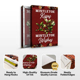 Kisses And Wishes Mistletoe Sign - Tailored Canvases - Flyclothing LLC