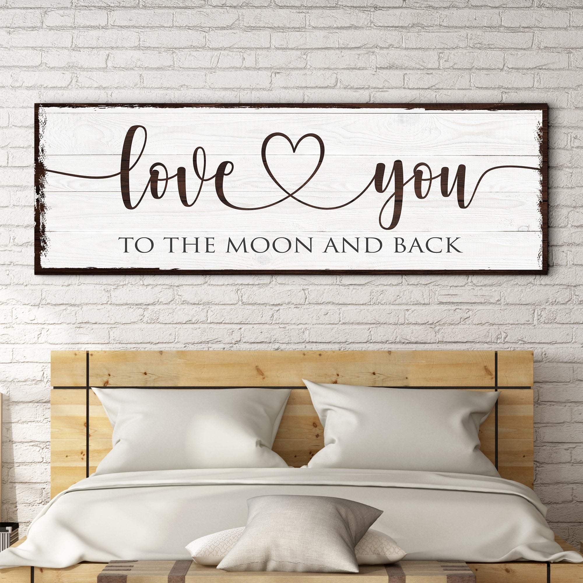 Love You To The Moon And Back Sign - Tailored Canvases - Flyclothing LLC