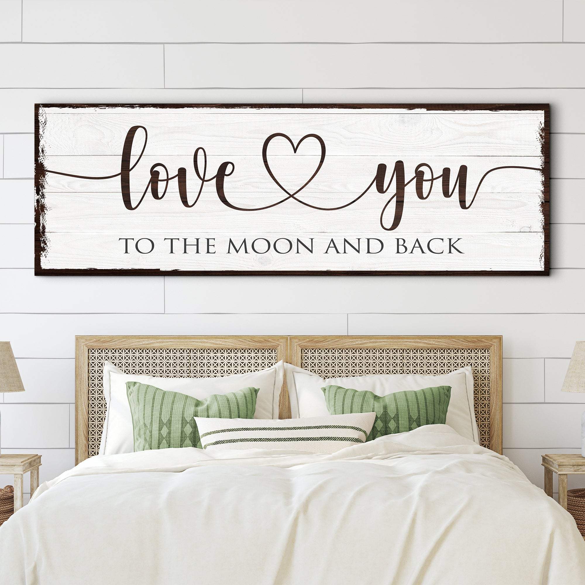 Love You To The Moon And Back Sign - Tailored Canvases - Flyclothing LLC