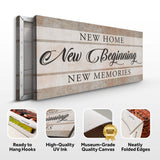 New Home New Beginning Sign VI - Tailored Canvases - Flyclothing LLC