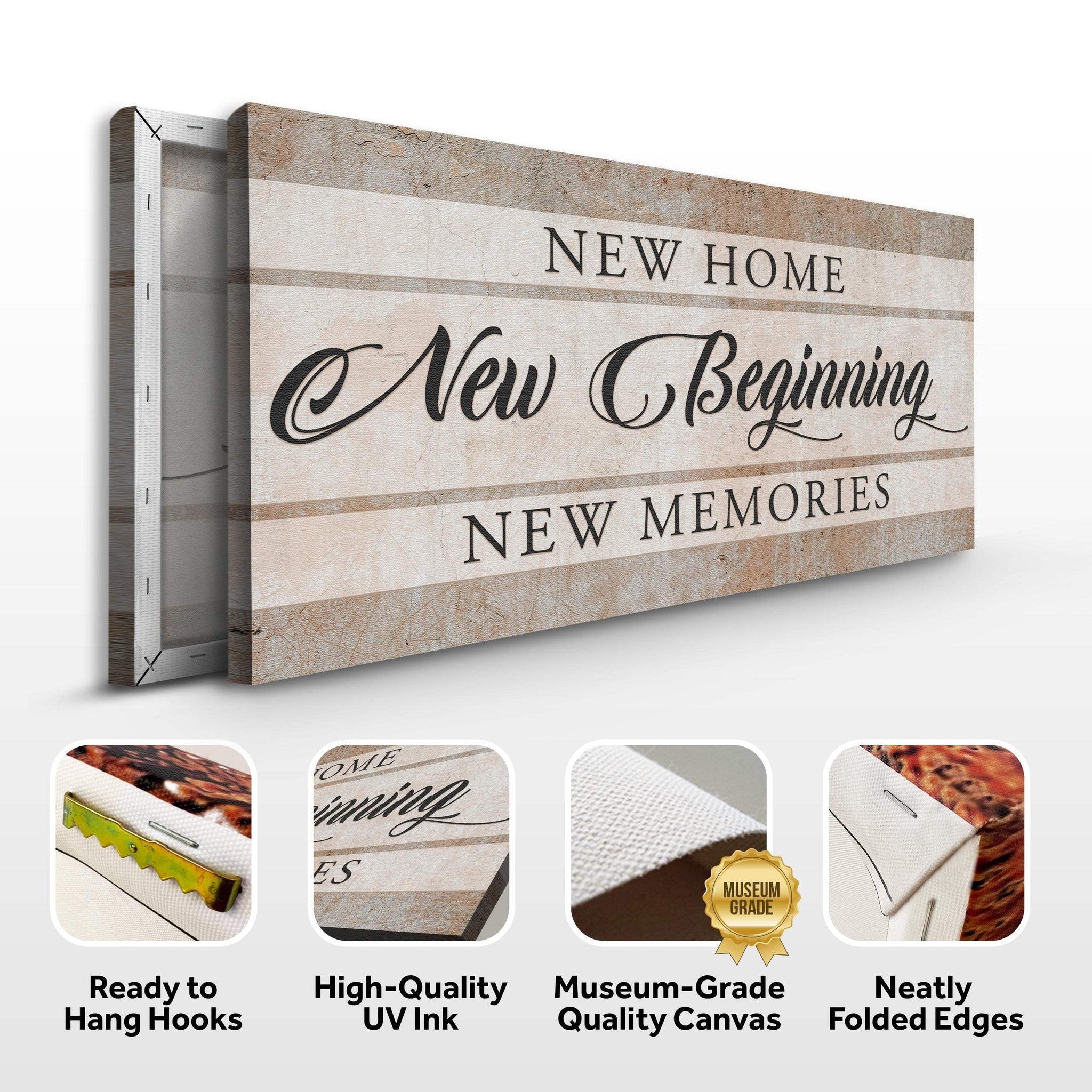 New Home New Beginning Sign VI - Tailored Canvases - Flyclothing LLC