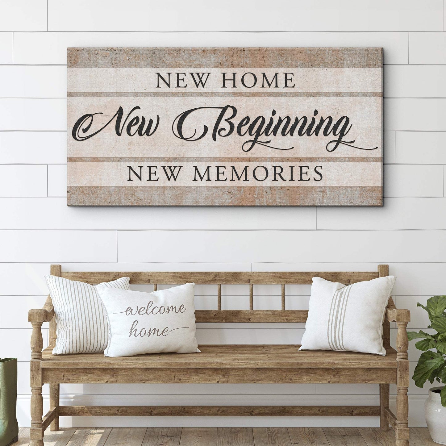 New Home New Beginning Sign VI - Tailored Canvases - Flyclothing LLC