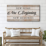New Home New Beginning Sign VI - Tailored Canvases - Flyclothing LLC