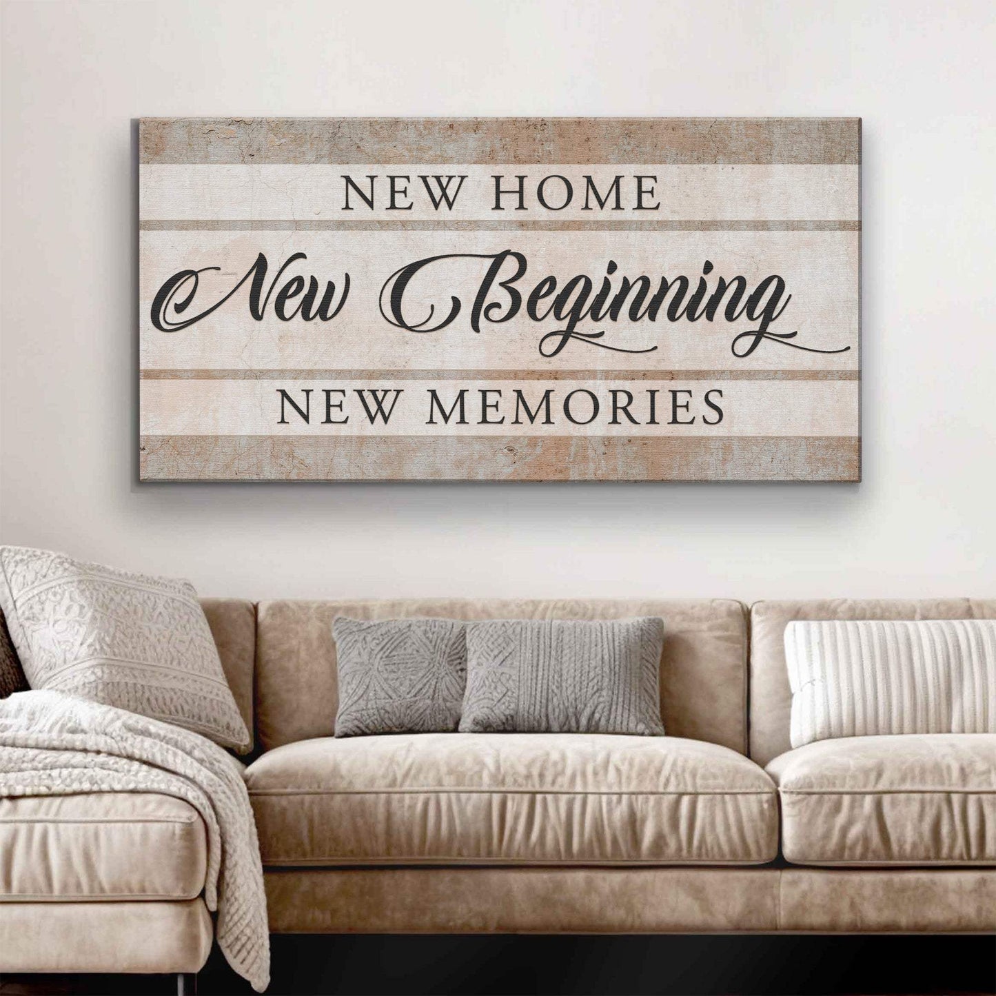 New Home New Beginning Sign VI - Tailored Canvases - Flyclothing LLC