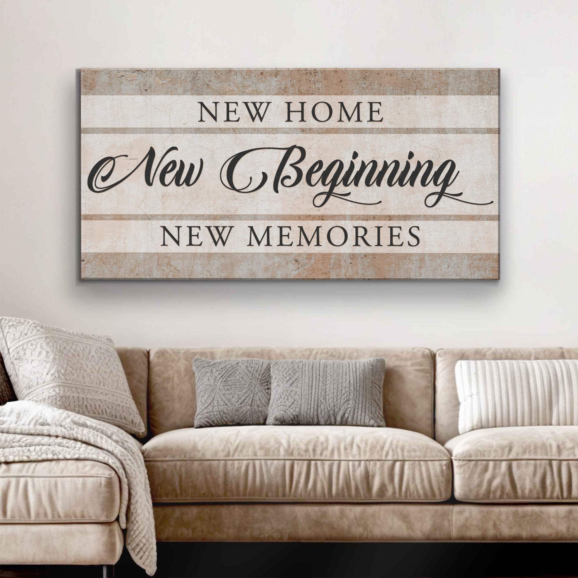 New Home New Beginning Sign VI - Tailored Canvases - Flyclothing LLC