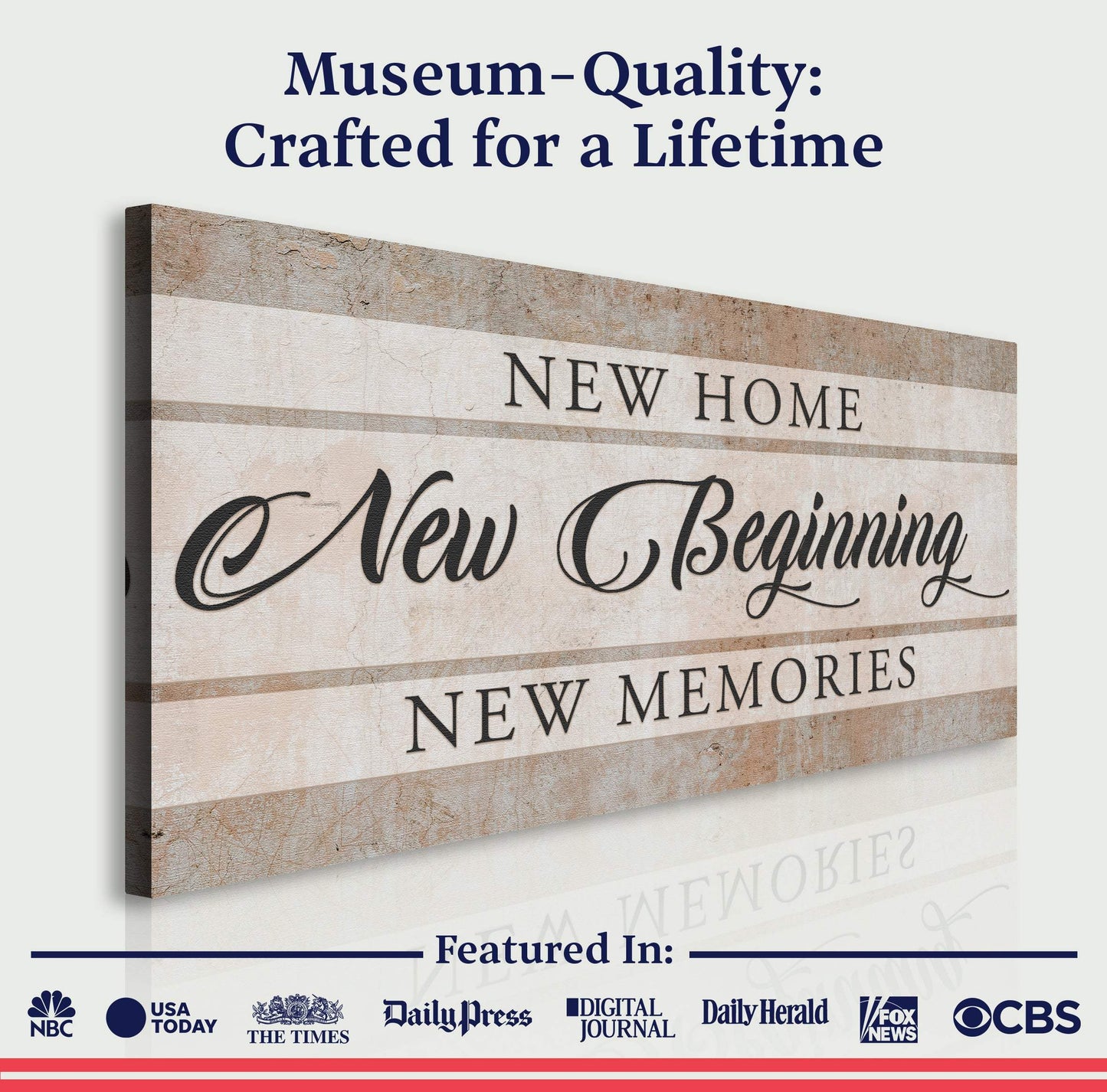 New Home New Beginning Sign VI - Tailored Canvases - Flyclothing LLC