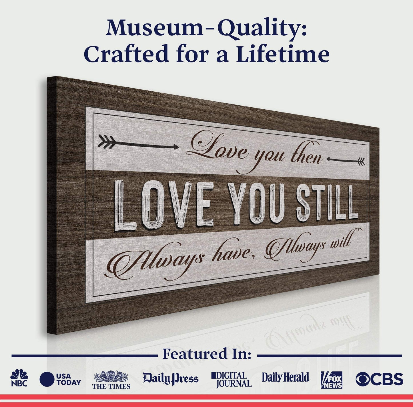 Love You Then Love You Still Sign - Tailored Canvases - Flyclothing LLC
