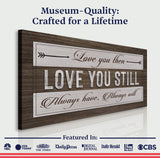 Love You Then Love You Still Sign - Tailored Canvases - Flyclothing LLC