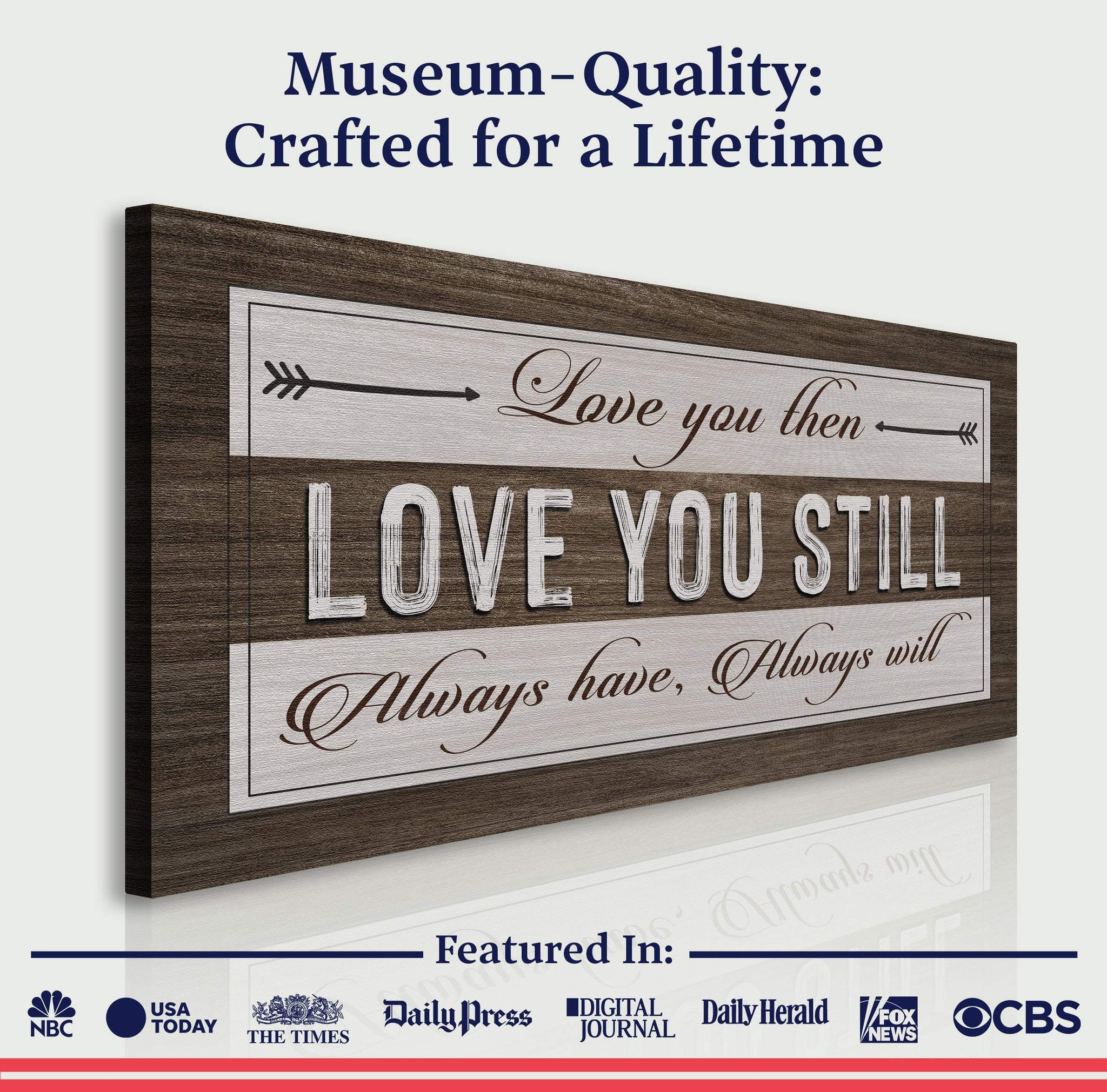 Love You Then Love You Still Sign - Tailored Canvases - Flyclothing LLC