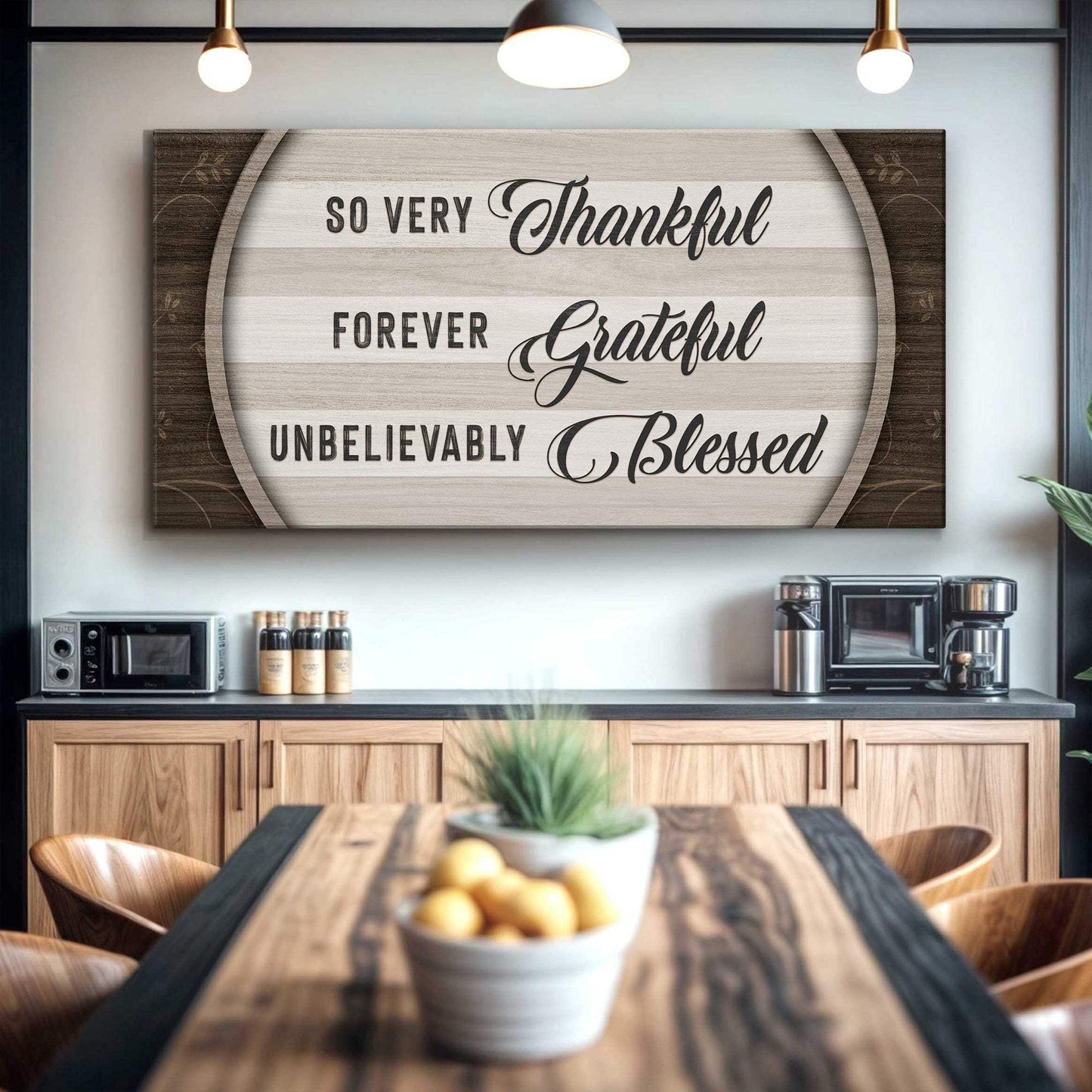 Thankful Grateful Blessed Sign IV - Tailored Canvases - Flyclothing LLC