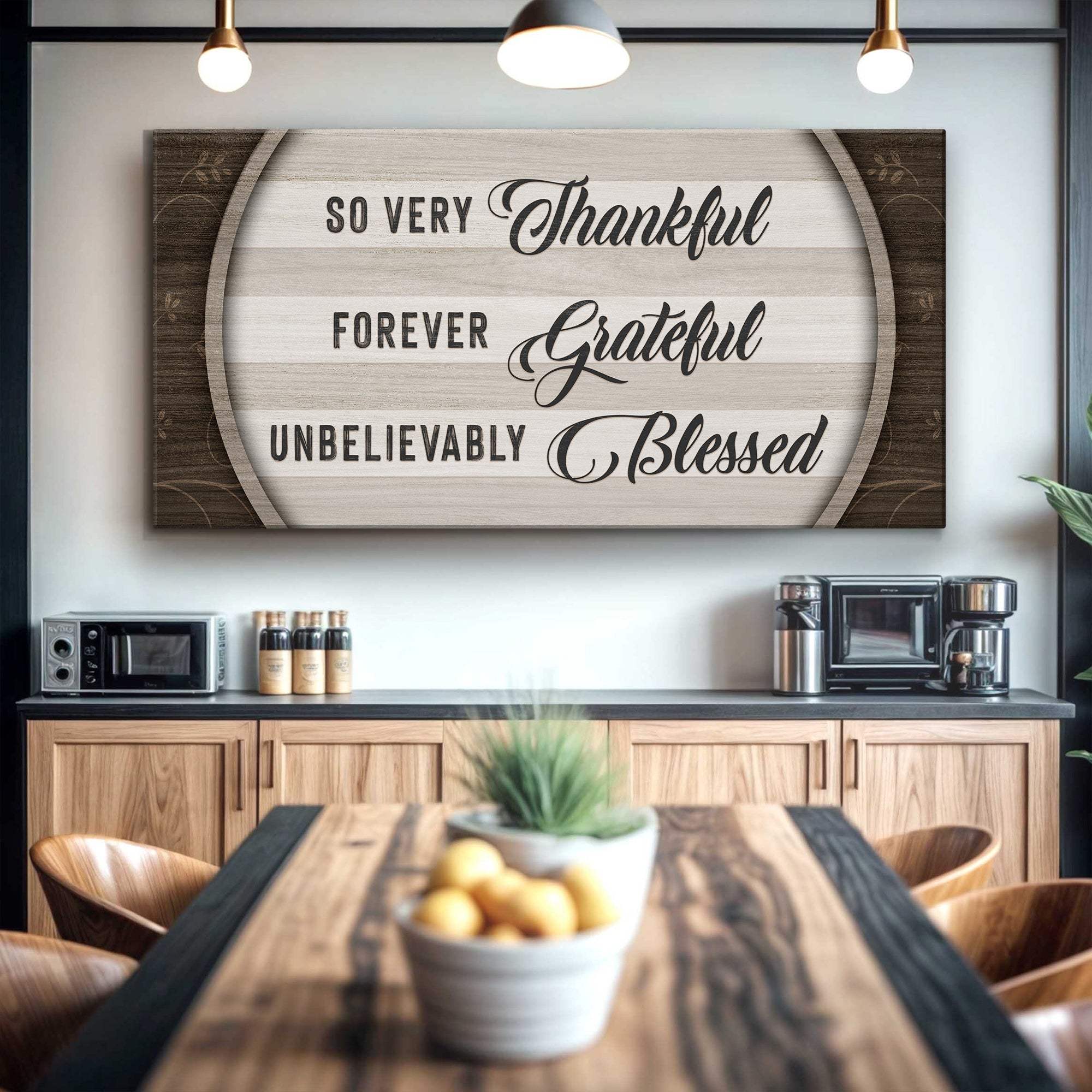 Thankful Grateful Blessed Sign IV - Tailored Canvases - Flyclothing LLC