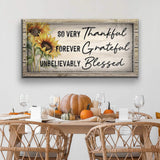 Grateful Thankful Blessed Family Sign II - Tailored Canvases - Flyclothing LLC