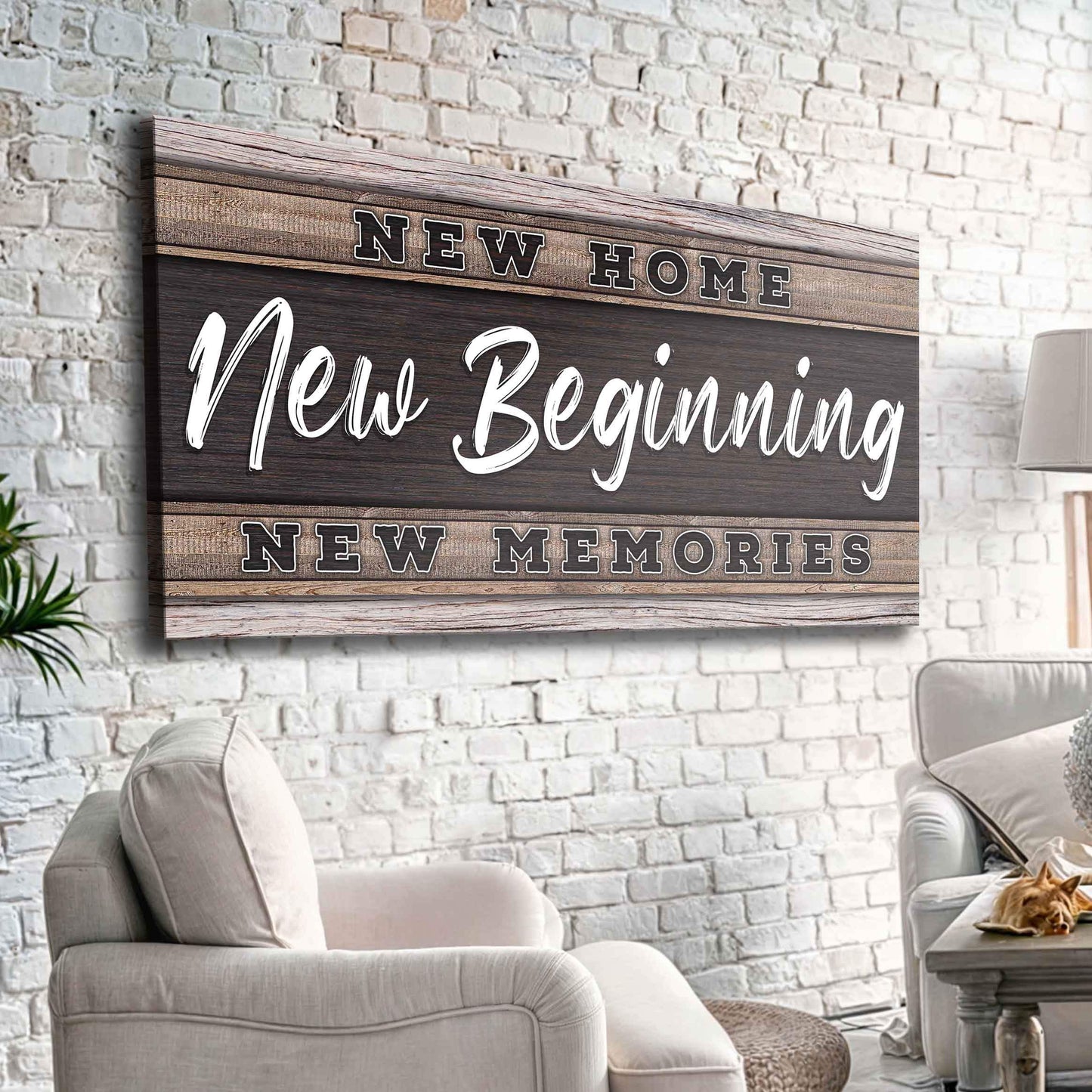New Home, New Beginning Sign V - Tailored Canvases - Flyclothing LLC