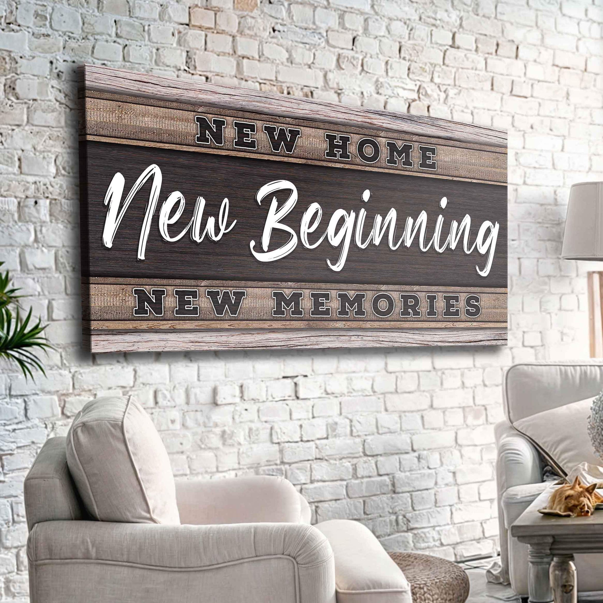 New Home, New Beginning Sign V - Tailored Canvases - Flyclothing LLC