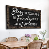 Bless The Food Before Us And The Love Between Us Sign III - Tailored Canvases - Flyclothing LLC
