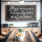 Bless The Food Before Us And The Love Between Us Sign III - Tailored Canvases - Flyclothing LLC