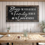 Bless The Food Before Us And The Love Between Us Sign III - Tailored Canvases - Flyclothing LLC