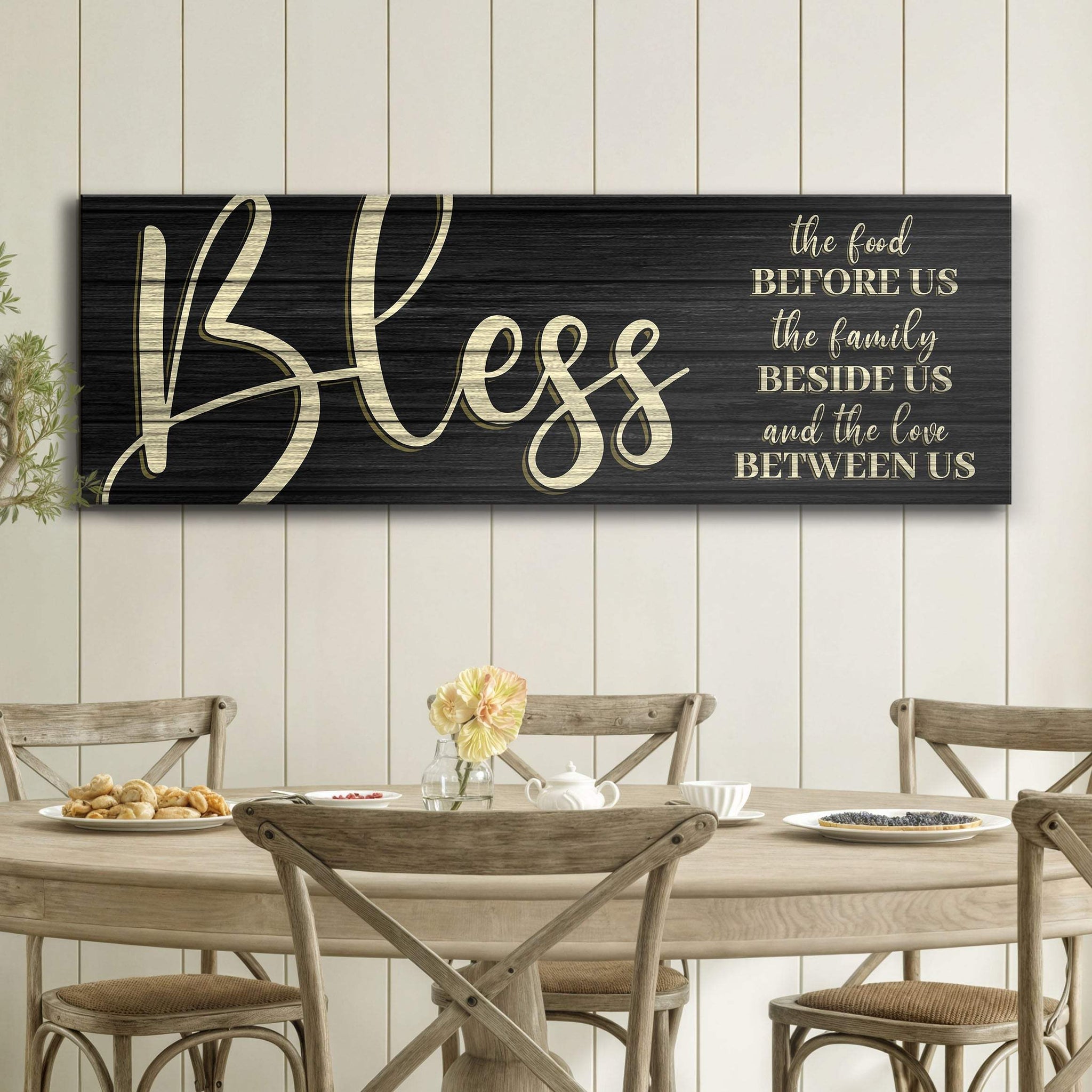 Bless The Food Before Us And The Love Between Us Sign VI - Tailored Canvases - Flyclothing LLC