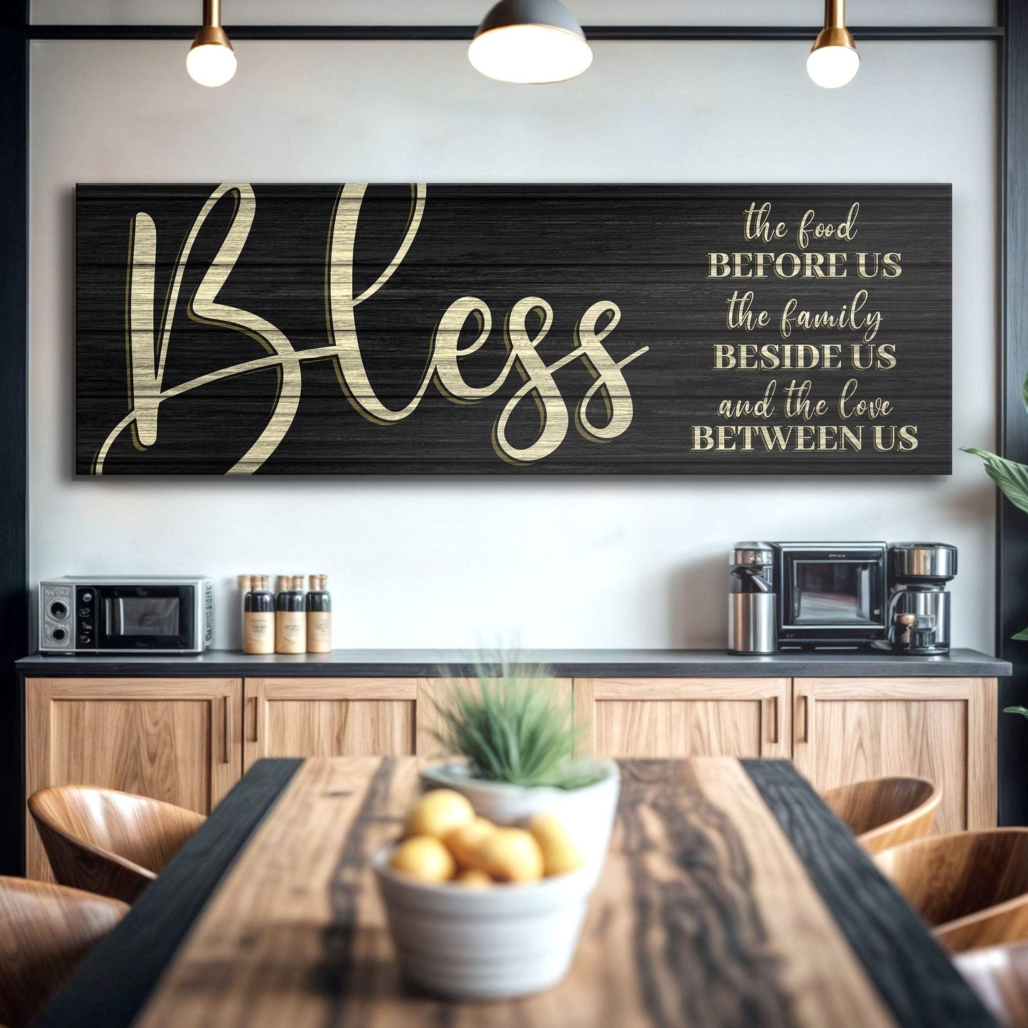 Bless The Food Before Us And The Love Between Us Sign VI - Tailored Canvases - Flyclothing LLC