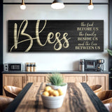 Bless The Food Before Us And The Love Between Us Sign VI - Tailored Canvases - Flyclothing LLC