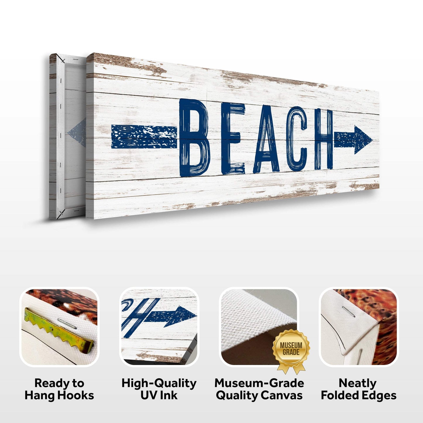 Shore Direction Arrow Beach Sign II - Tailored Canvases - Flyclothing LLC