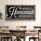 Happiness Is Homemade With Love And Butter Sign II - Tailored Canvases - Flyclothing LLC