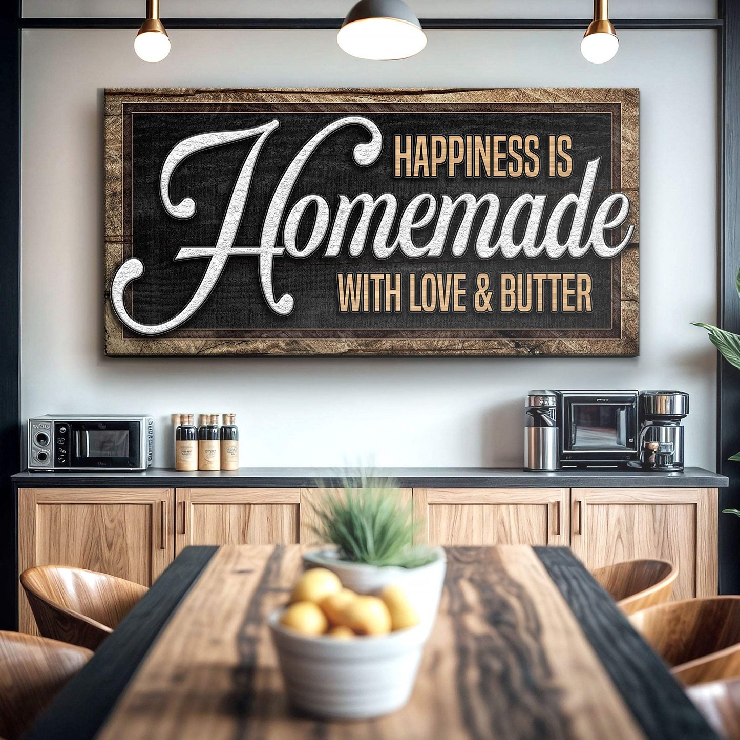 Happiness Is Homemade With Love And Butter Sign II - Tailored Canvases - Flyclothing LLC