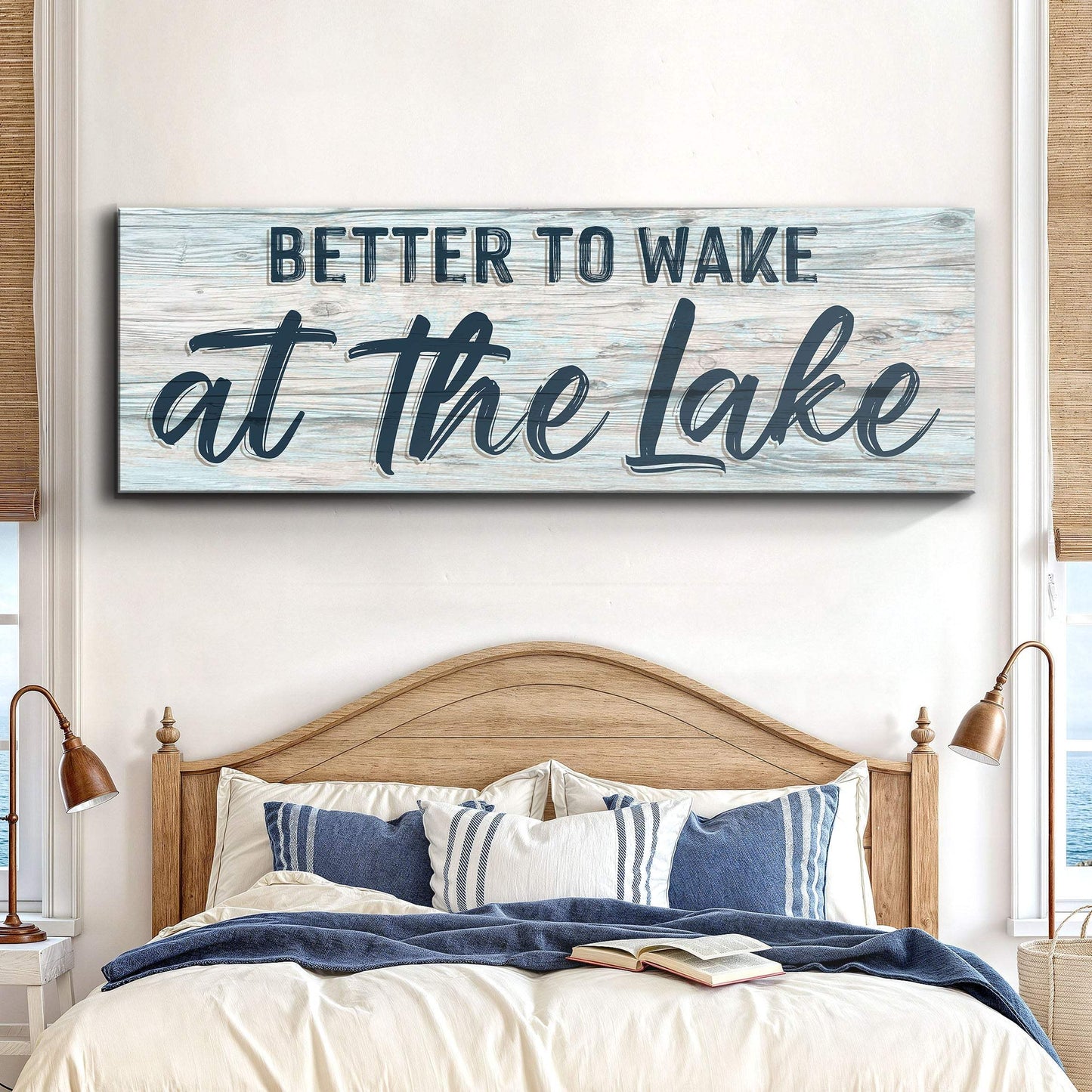Better To Wake At The Lake Sign III - Tailored Canvases - Flyclothing LLC