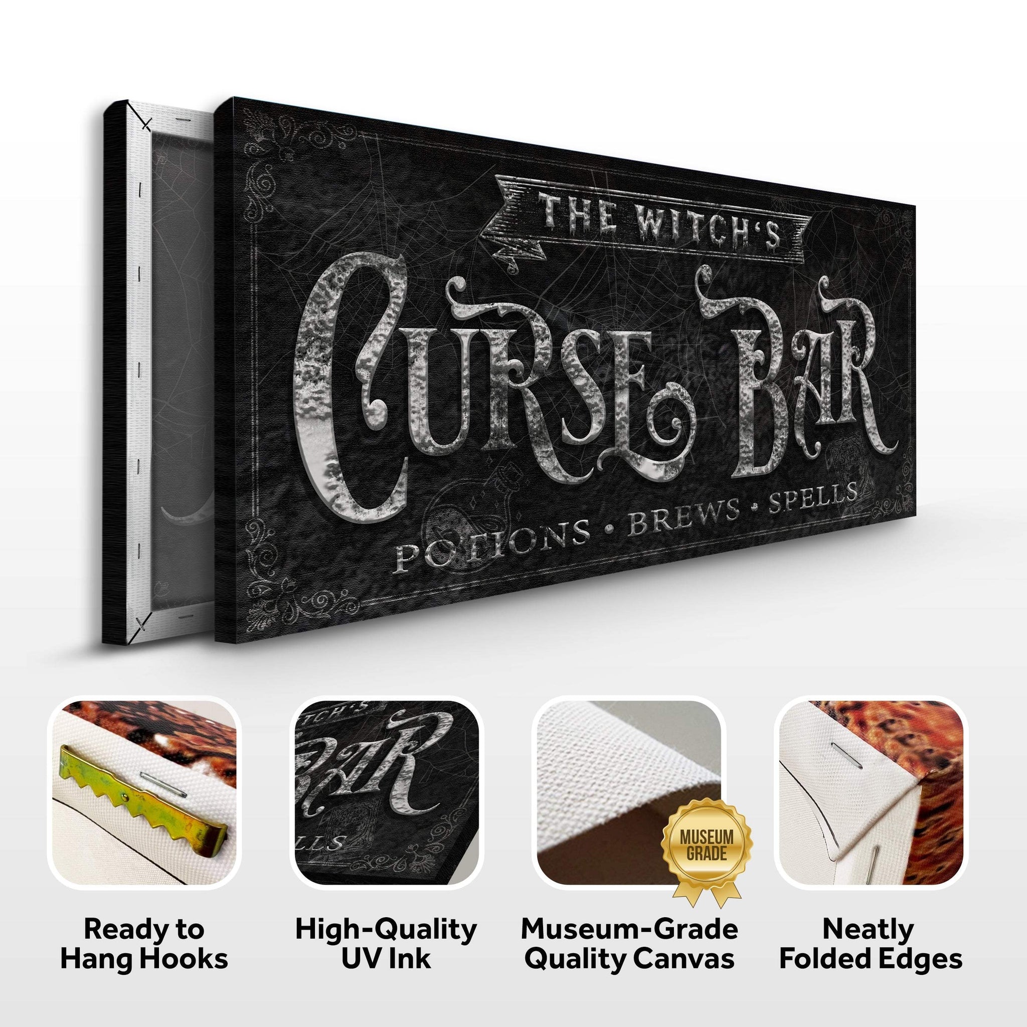 The Witch's Curse Bar Halloween Sign II - Tailored Canvases - Flyclothing LLC