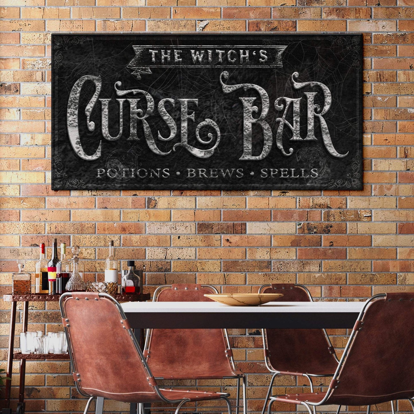 The Witch's Curse Bar Halloween Sign II - Tailored Canvases - Flyclothing LLC