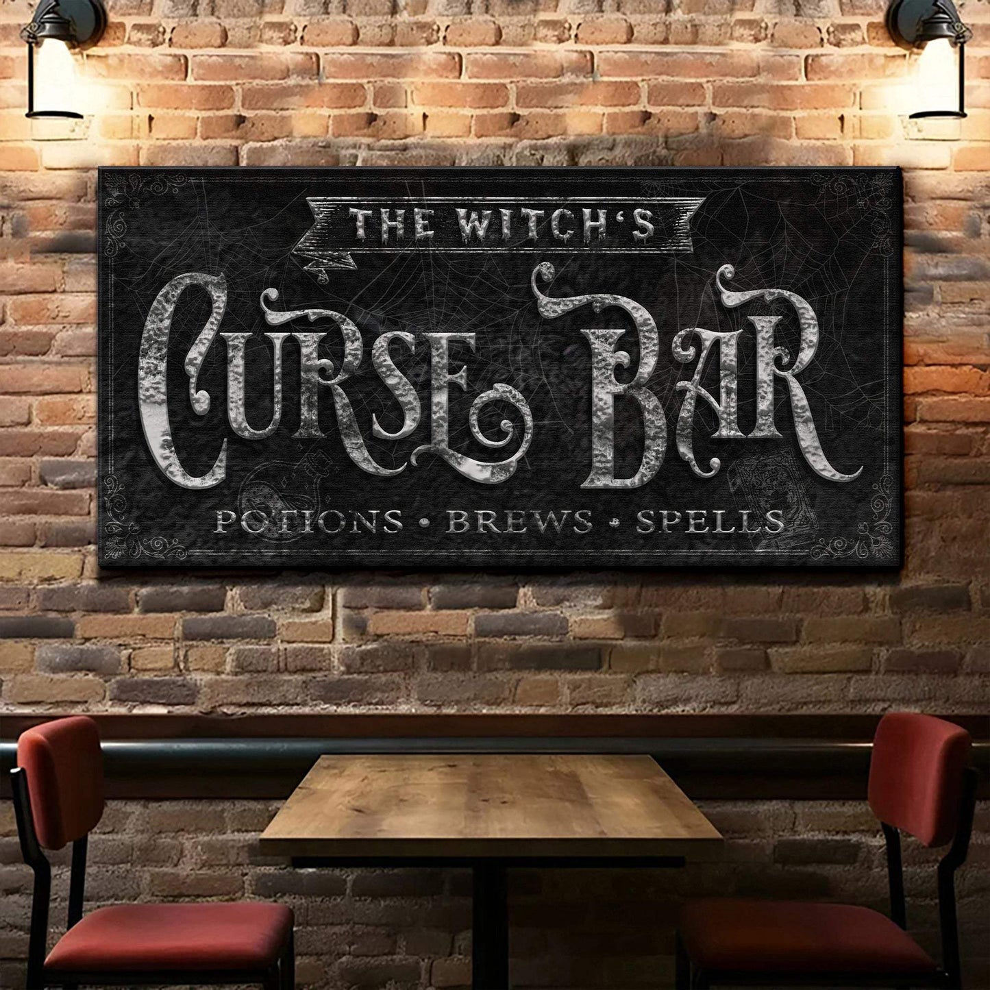 The Witch's Curse Bar Halloween Sign II - Tailored Canvases - Flyclothing LLC