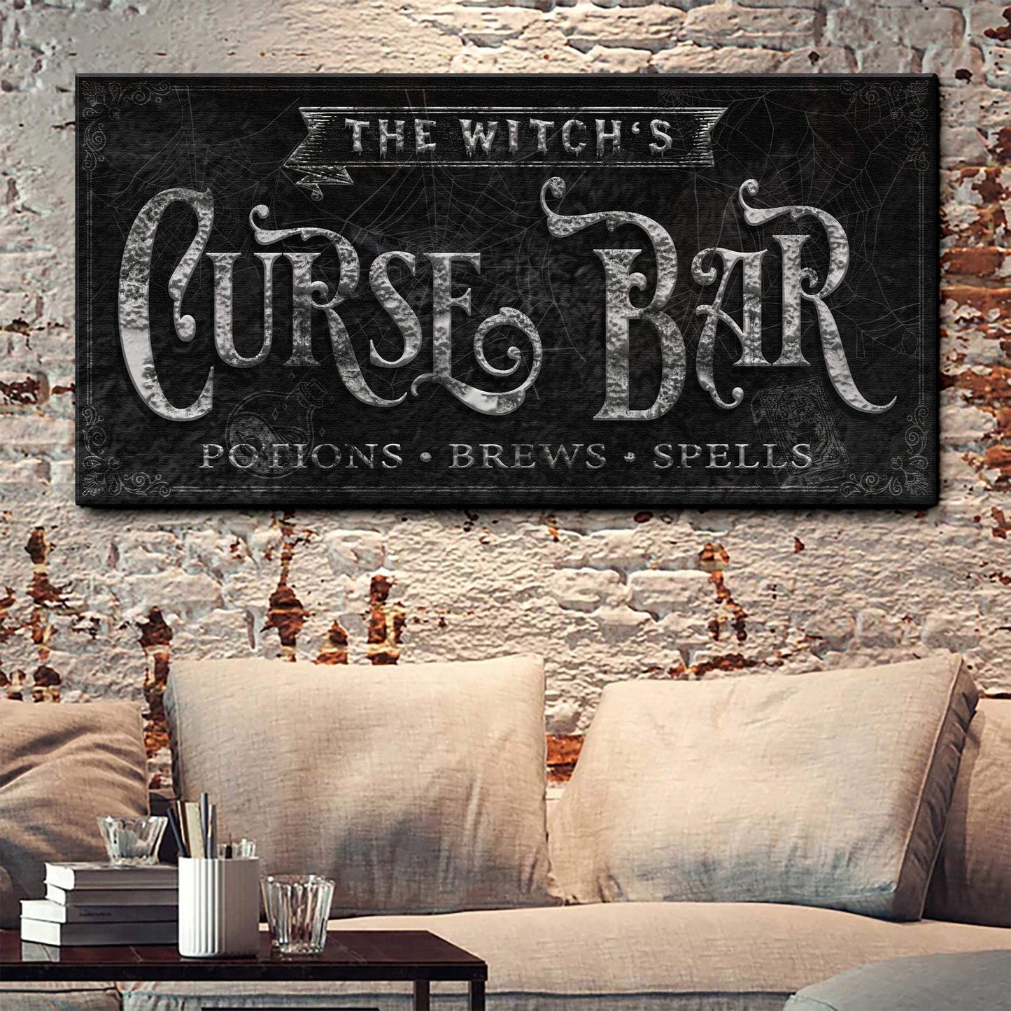 The Witch's Curse Bar Halloween Sign II - Tailored Canvases - Flyclothing LLC