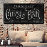The Witch's Curse Bar Halloween Sign II - Tailored Canvases - Flyclothing LLC