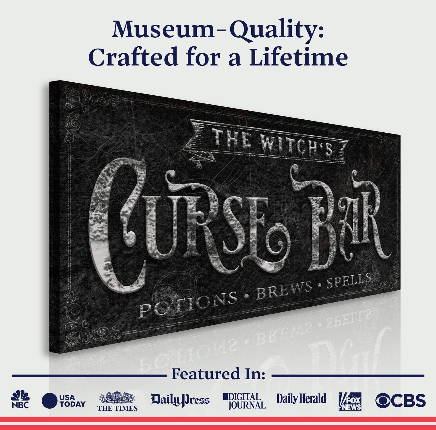 The Witch's Curse Bar Halloween Sign II - Tailored Canvases - Flyclothing LLC