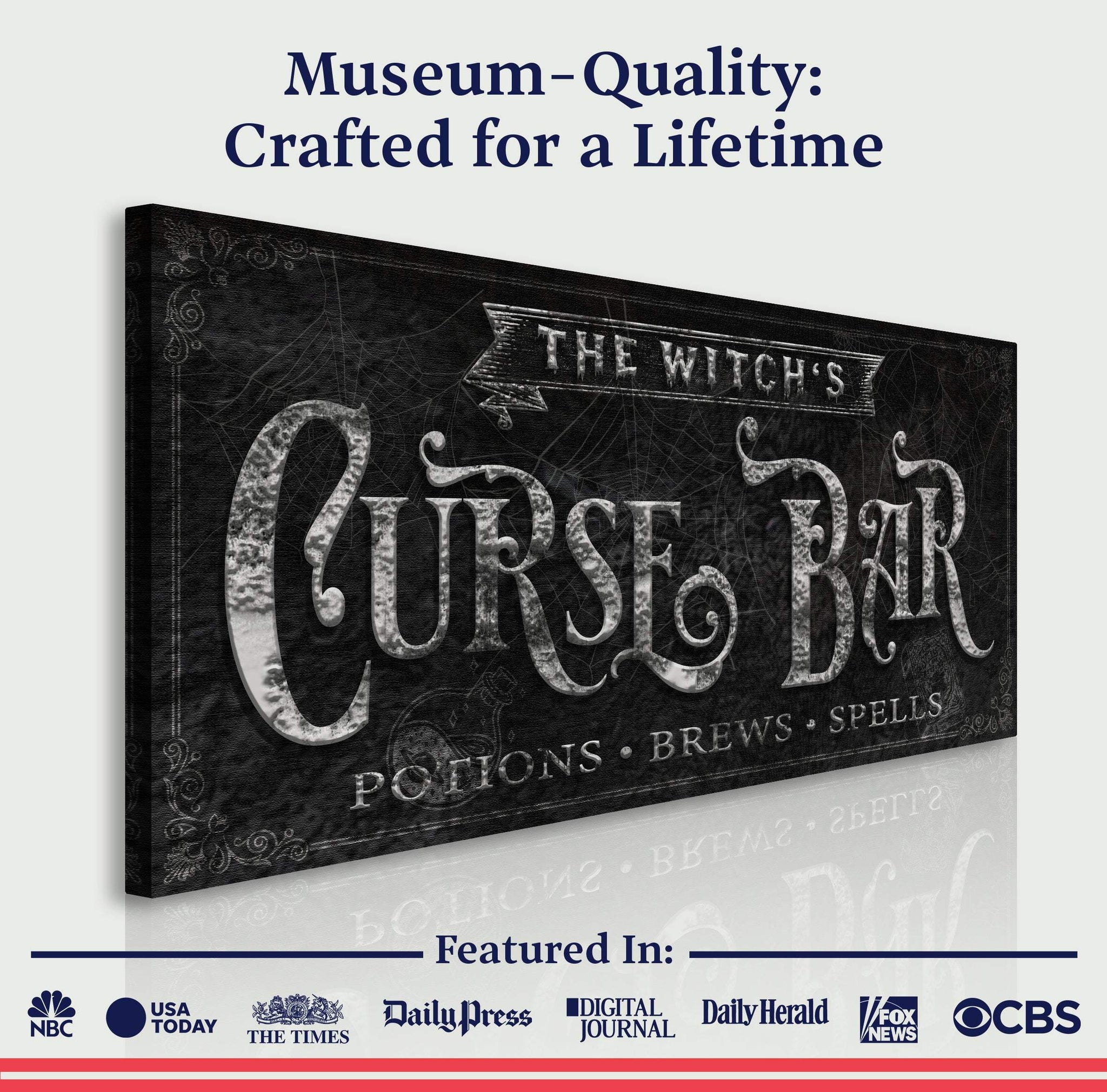 The Witch's Curse Bar Halloween Sign II - Tailored Canvases - Flyclothing LLC