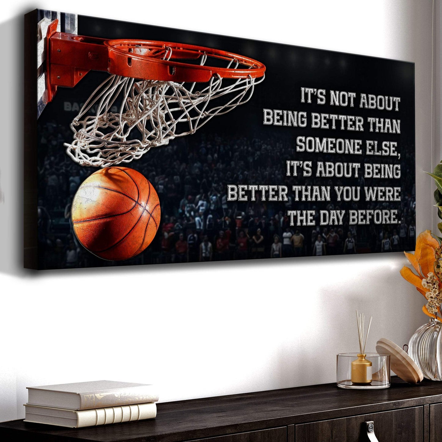Motivation Basketball Wall Art - Tailored Canvases - Flyclothing LLC
