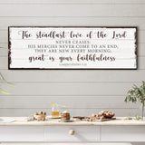 The Steadfast Love Of The Lord Lamentations 3:22-23 Faith Sign II - Tailored Canvases - Flyclothing LLC