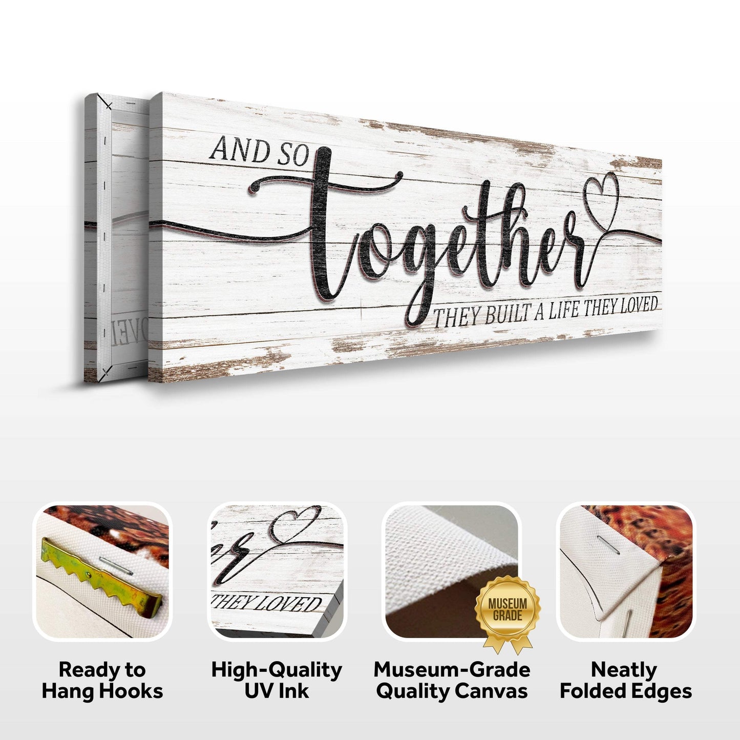 And So Together They Built A Life They Loved Sign V - Tailored Canvases - Flyclothing LLC