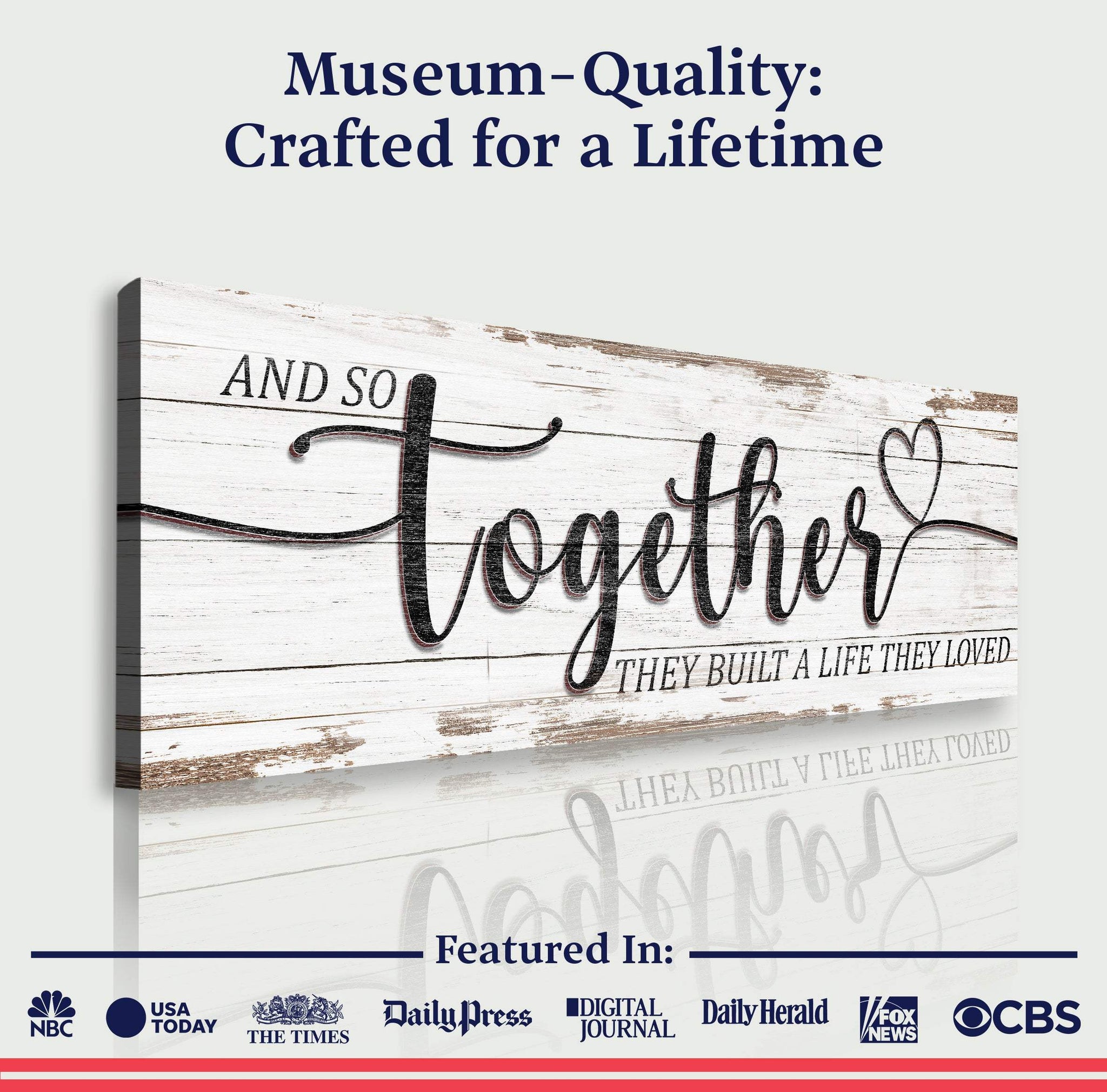 And So Together They Built A Life They Loved Sign V - Tailored Canvases - Flyclothing LLC