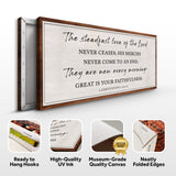 The Steadfast Love Of The Lord Lamentations 3:22-23 Faith Sign - Tailored Canvases - Flyclothing LLC