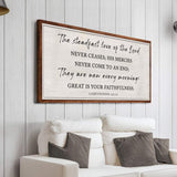 The Steadfast Love Of The Lord Lamentations 3:22-23 Faith Sign - Tailored Canvases - Flyclothing LLC