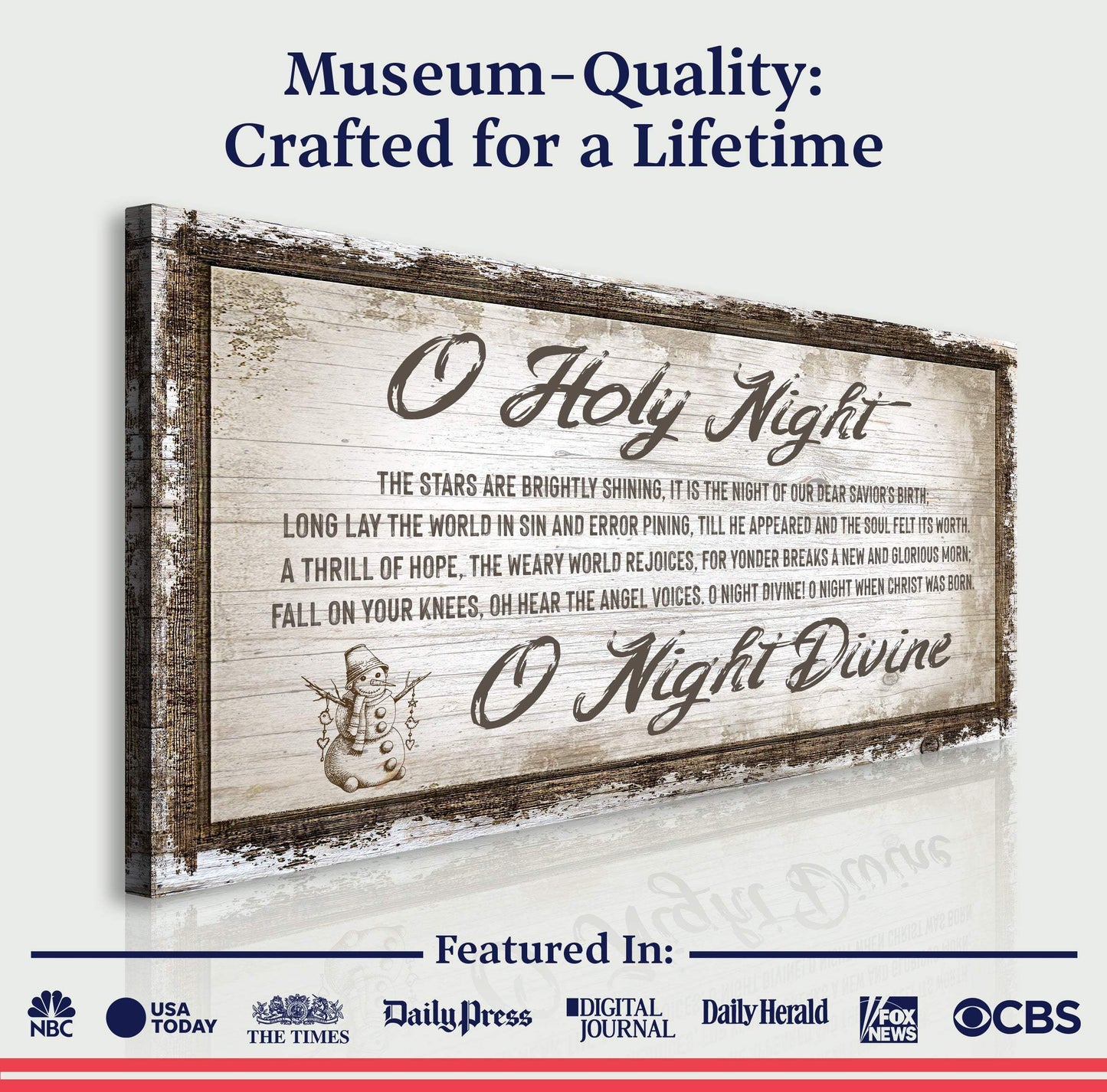 O Holy Night Christmas Sign - Tailored Canvases - Flyclothing LLC