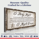 O Holy Night Christmas Sign - Tailored Canvases - Flyclothing LLC